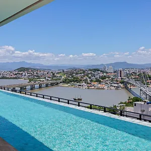  Apartamento Piscina No Rooftop Com Vista Mar | Foodhall | Wi-fi 200mb #toptower